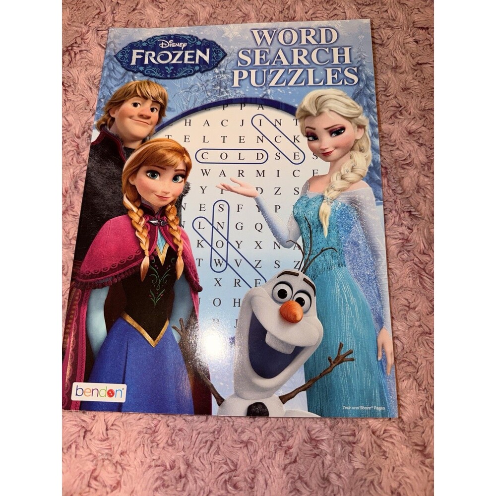 Disney FROZEN WORD SEARCH Puzzles Large Print Princess Elsa Olaf Anna